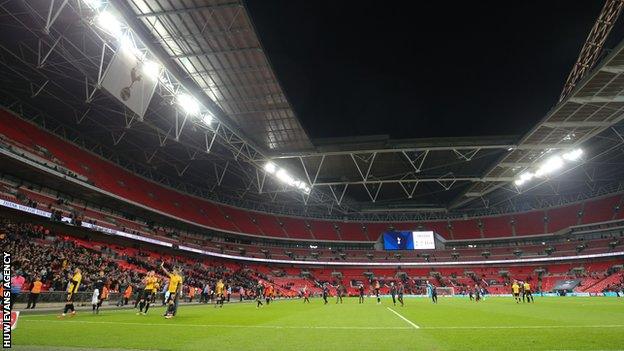 Newport County went to an FA Cup fourth round replay against Tottenham Hotspur at Wembley Stadium, losing 2-0