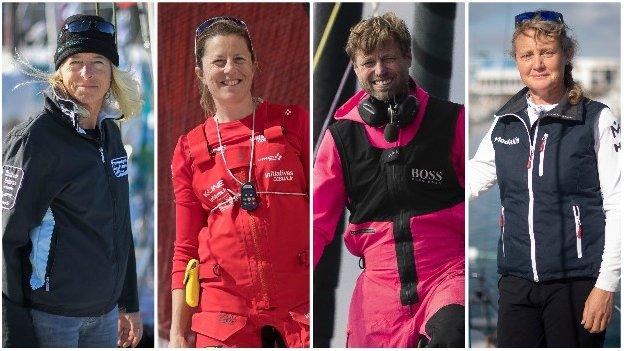 Miranda Merron, Sam Davies, Alex Thomson and Pip Hare