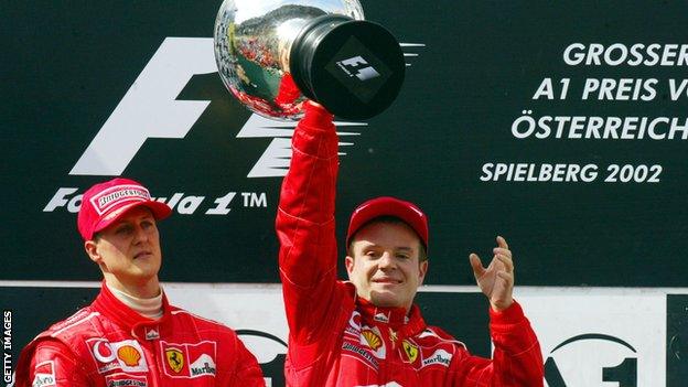 Michael Schumacher and Rubens Barrichello