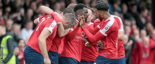 York City celebrations after the second of Jon Parkin's two goals proved premature thanks to Guiseley's late leveller