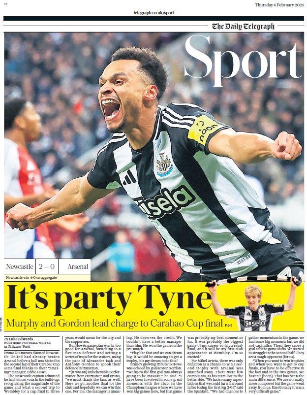 The Daily Telegraph sports section