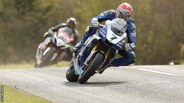 Dan Kneen was on winning form on his Mar-Train Yamaha at the Tandragee 100