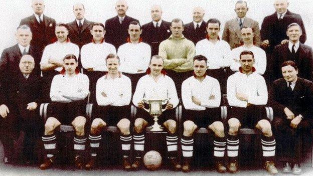 Clyde's 1939 Scottish Cup-winning team