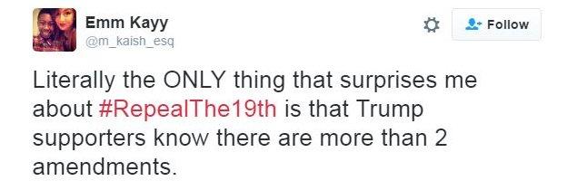 Only thing surprises me is Trump supporters know there are more than 2 amendments