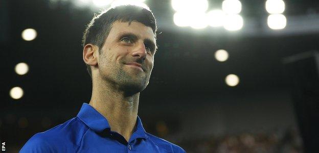 Novak Djokovic smiles