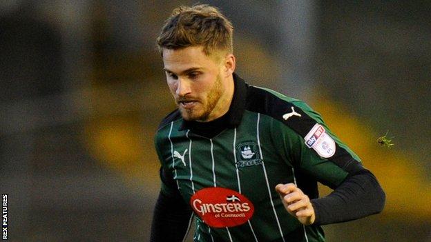 David Goodwillie in action for Plymouth this season