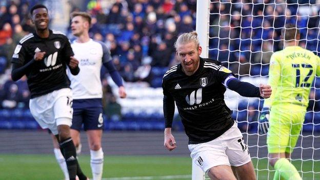 Tim Ream's goal at Deepdale was only his third in 227 games for Fulham - and his first since Boxing Day 2017