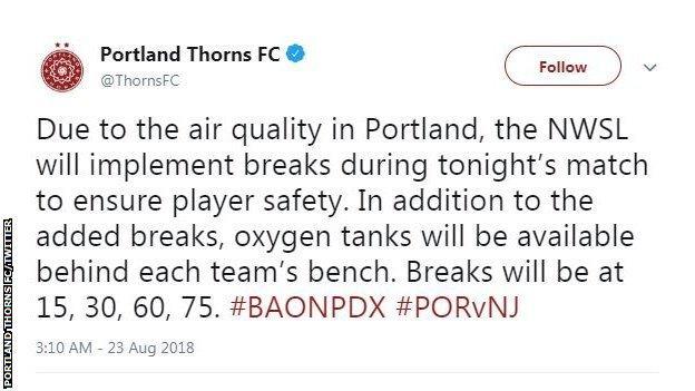 Portland Thorns Tweet