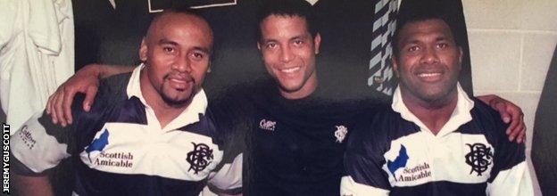 Jonah Lomu, Jeremy Guscott and Joeli Vidiri