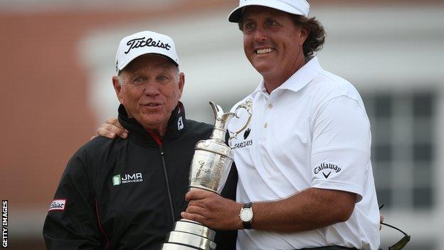 Butch Harmon (left) and Phil Mickelson