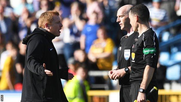 Neil Lennon and Bobby Madden