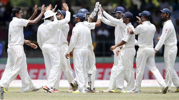 India celebrate in Colombo