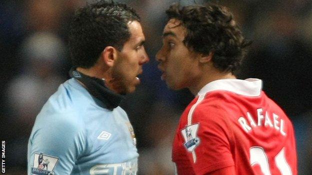 Rafael da Silva and Carlos Tevez