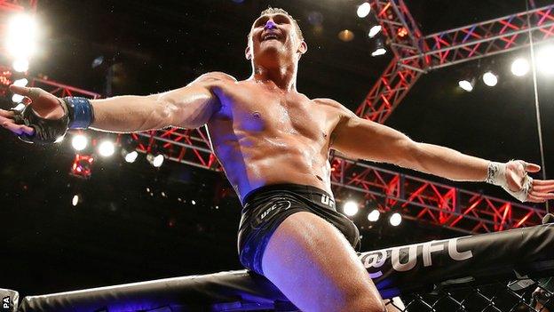 Darren Till celebrates