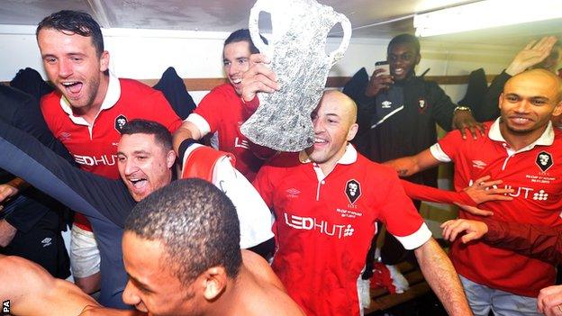 Salford City celebrate