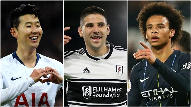 Son Heung-min (Tottenham), Aleksandar Mitrovic (Fulham), Leroy Sane (Man City)