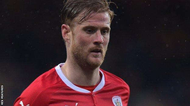 Matt Mills in action for Barnsley