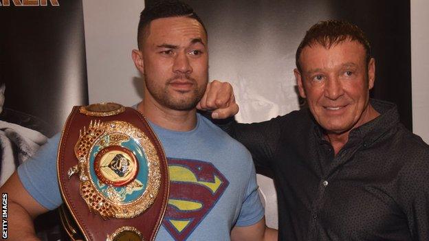 Barry (right) helped train Joseph Parker to a world heavyweight title in 2016