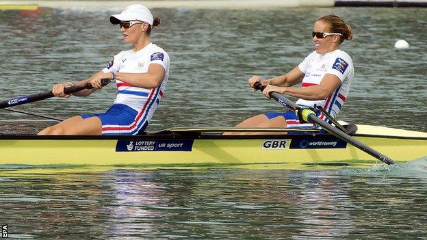 GB rowers Heather Stanning and Helen Glover