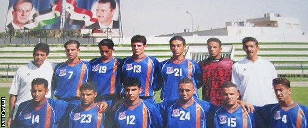 Fahd Saleh with Al-Karamah team-mates