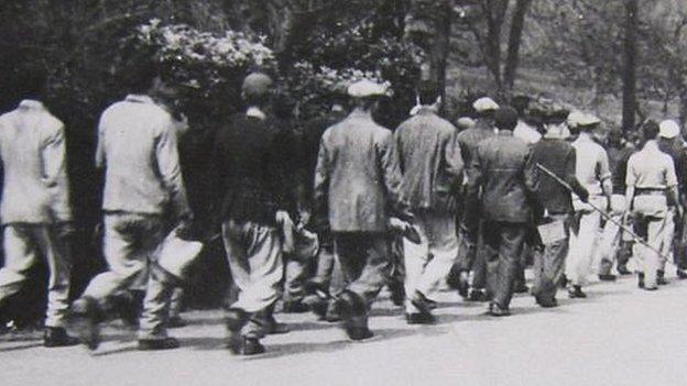 Prisoners from a camp in Alderney