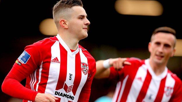 Ronan Hale hit Derry opening goal in the 23rd minute