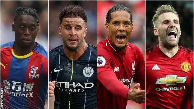 Aaron Wan-Bissaka, Kyle Walker, Virgil van Dijk, Luke Shaw