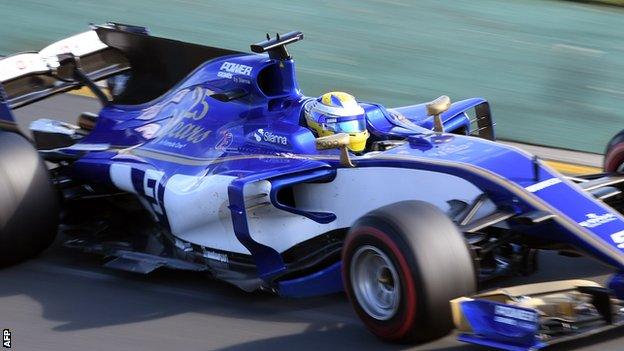 Marcus Ericsson in the 2017 Sauber