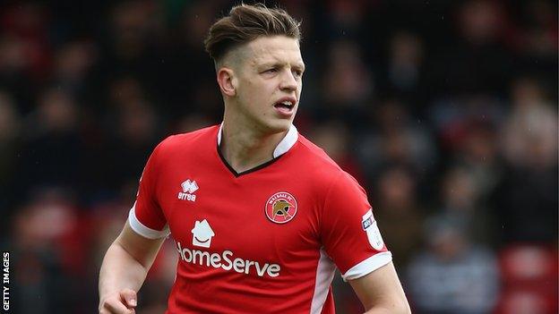 Jack Fitzwater in action for Walsall