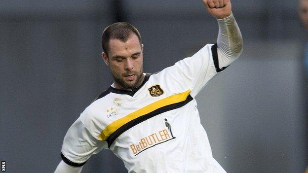 Chris Turner in action for Dumbarton