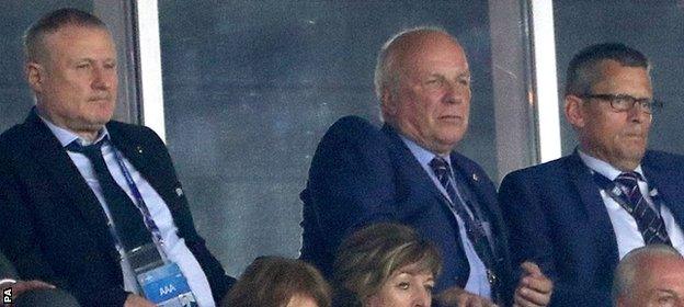 Greg Dyke sits in the crowd for the Iceland match