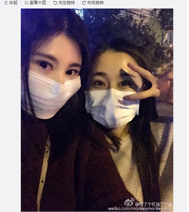 Some Chinese social media users have been posing selfies flaunting masks worn to try to protect themselves from high levels of air pollution