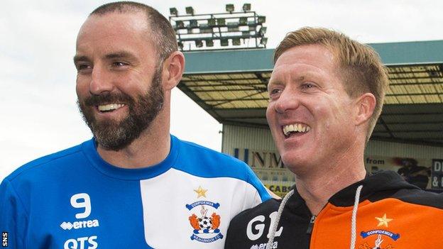 Kris Boyd (left) has linked up with former team-mate and Kilmarnock manager Gary Locke