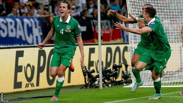 O'Shea's 93rd minute equaliser against Germany helped the Republic qualify for Euro2016