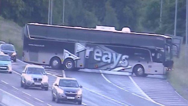 A coach captured on police camera