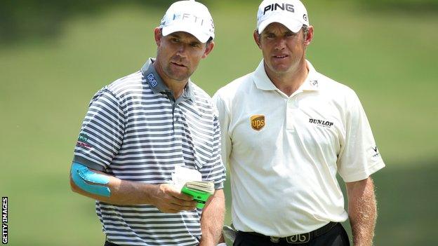 Padraig Harrington (left) and Lee Westwood