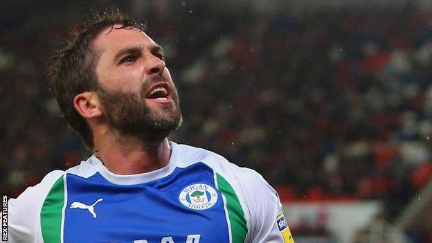 Will Grigg has scored three goals in his past two games for Wigan Athletic