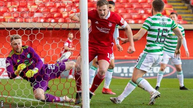 Aberdeen's Lewis Ferguson scores