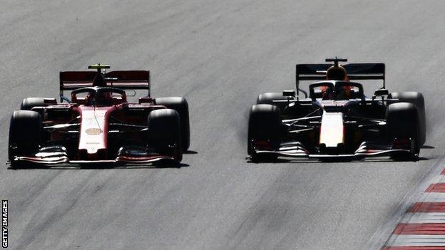 Charles Leclerc and Max Verstappen