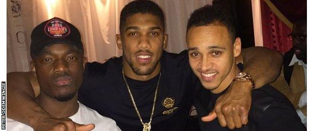 Anthony Joshua and Peter Odemwingie