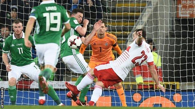 Northern Ireland manager Michael O'Neill said his players had felt very hard done by following the penalty decision