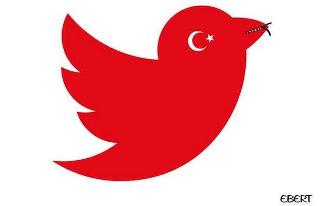 Twitter's logo turned red, with the bird's beak zipped shut