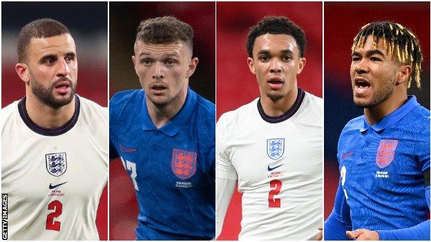 Kyle Walker, Kieran Trippier, Trent Alexander-Arnold & Reece James