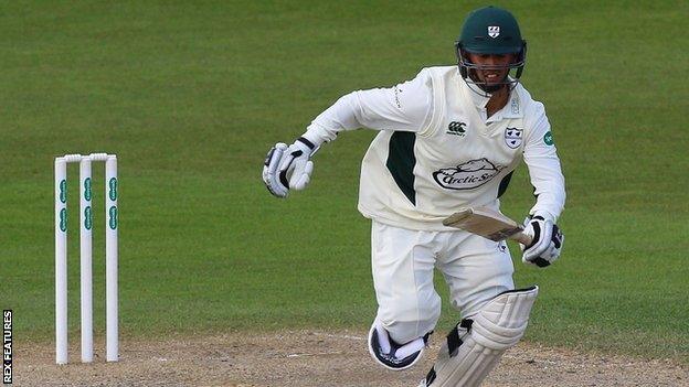 Worcestershire opening batsman Brett D'Oliveira