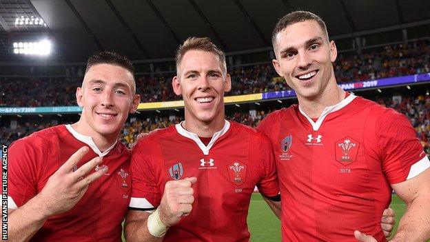 Josh Adams, Liam Williams and George North