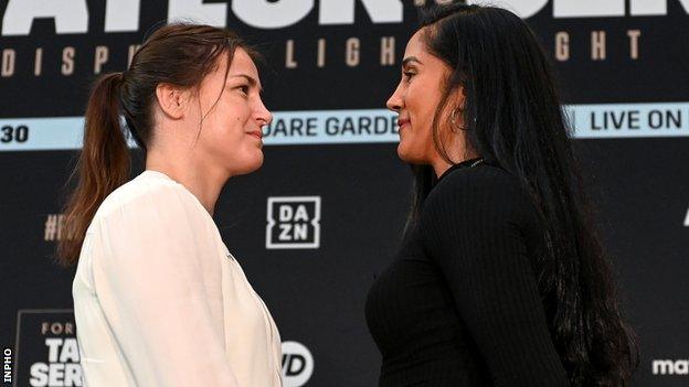 Undefeated Katie Taylor will fight seven-weight champion Amanda Serrano in New York