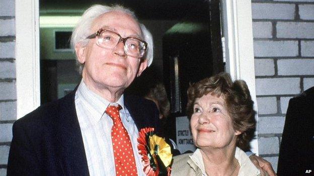 Michael Foot and wife Jill in 1983