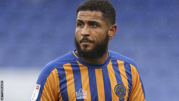 Leon Clarke in action for Shrewsbury Town