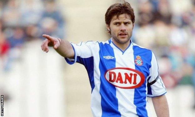 Mauricio Pochettino playing for Espanyol