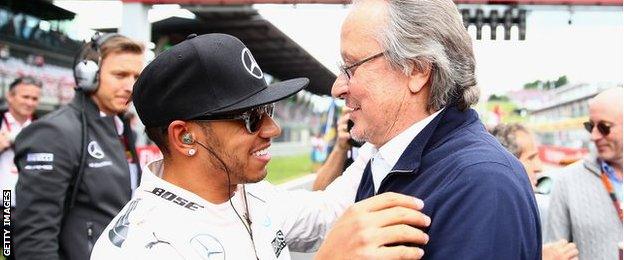 Mansour Ojjeh and Lewis Hamilton